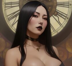 ai_generated asian asian_female black_lipstick goth goth_girl pornpen.ai victorian victorian_dress victorian_era