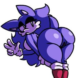 1girls anus ass ass_focus asshole big_ass big_breasts big_butt butt exposed_ass female friday_night_funkin friday_night_funkin_mod huge_ass looking_at_viewer looking_back looking_back_at_viewer mobian_(species) pussy round_ass solo solo_female sonic.exe sonic.exe_(series) thick_thighs vagina wacky_(sonic.exe) white_background