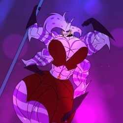 angel dust from hazbin hotel by burningblaze121