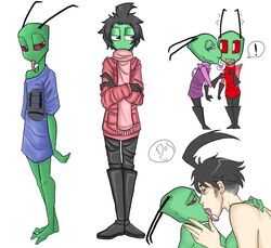 alien cute dib gay male smooth_skin yaoi zim