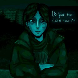 coat guy (no, i'm not a human) from no, i'm not a human by lungr1ins