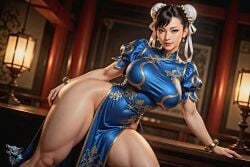 ai_art ai_assisted ai_generated china_dress chinese_female chun-li chun-li_(street_fighter_6) edit female female_only large_breasts latexlobo presenting sexy sole_female solo_female tagme thick_thighs video_game_character voluptuous voluptuous_female
