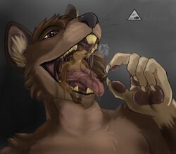 acidic anthro meerkat nude open_mouth rat rodent smoking tongue vore