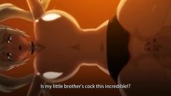 1boy 1boy1girl 1girls animated blowjob boobjob bouncing_breasts breasts brother brother_and_sister censored cow_comment cum cum_in_mouth cum_in_pussy cum_inside ecchi_na_onee-chan_ni_shiboraretai english english_subtitles female hard_censored heart-shaped_pupils hentai huge_breasts impregnation_risk incest japanese_voice_acting male masturbating masturbation megumi-chan moaning mp4 oral paizuri pubic_hair screencap sex sex_from_behind sister sound subtitled t-rex_(animation_studio) tagme titjob twintails unwanted_creampie vaginal vaginal_penetration vaginal_sex video voice_acted younger_brother