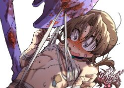 duo ed-chan edkuroki female female_only gore questionable_consent ripped_clothing tail-kun