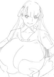 1girls alternate_breast_size big_breasts huge_breasts massgrave saint_martha sketch skimpy_armor skimpy_clothes type-moon unconvincing_armor