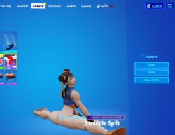 1girls 3d ass athletic athletic_female big_ass blender bottomless brown_hair brunette buns capcom chun-li chun-li_(fortnite) curvy curvy_body curvy_female curvy_figure female female_focus female_only flexible fortnite game_ui gameplay_mechanics ghoulishxxx half-dressed half_naked headband light-skinned_female light_skin looking_at_viewer looking_back no_panties shoes solo solo_female solo_focus splits street_fighter street_fighter_v text text_box thick_ass thick_thighs topwear video_game video_games widescreen