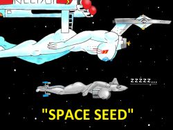 aeromorph animate_inanimate breasts guodzilla living_aircraft living_machine personification space_seed spacecraft star_trek star_trek_the_original_series text