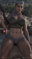 1girls 3d abs ass athletic athletic_female belly_button_piercing big_ass big_breasts breasts bubble_ass bubble_butt busty call_of_duty call_of_duty_modern_warfare_2_(2022) cga3d curvaceous curvy curvy_female curvy_figure dark-skinned_female dark_skin dat_ass digital_media_(artwork) erotichris eyebrows eyelashes farah_karim female female_only fit fit_female hips hourglass_figure huge_breasts large_breasts legs mature mature_female middle_eastern middle_eastern_female muscular navel_piercing panties patreon_username pierced_belly_button pierced_navel pixiv_username slim_waist solo thick thick_legs thick_thighs thighs thong top_heavy upper_body voluptuous voluptuous_female waist wide_hips