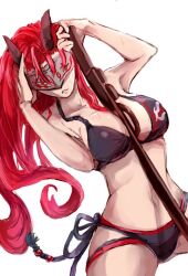 adam_taurus bikini cow_girl eve_taurus female female_only mask pinup red_hair rule_63 rwby solo tagme tagme_(artist) unknown_artist white_fang_(rwby)