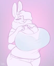 big_breasts breasts bunny female furry hazel_(shakotanbunny) huge_breasts shakotanbunny