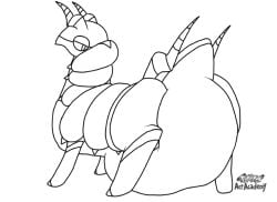 colorless crotch_belly pokemon pokemon_(species) scolipede sketch tagme vore