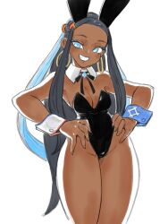 1girls bunnysuit dark-skinned_female female female_only nessa_(pokemon) pokemon solo toshinoshin00