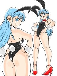 1girls ass bulma bulma_(bunny) bulma_briefs bunny_girl bunnysuit cleavage dragon_ball dragon_ball_(classic) female solo teenage_bulma teenage_girl teenager toshinoshin00