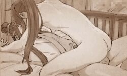 29_san anal_sex animated ass bishonen canon_couple erection gay gay_sex gif hanfu headband headpiece kissing lan_wangji long_hair_male male male_only mo_dao_zu_shi monochrome penis testicles wei_wuxian yaoi