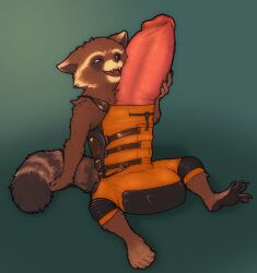 rocket raccoon from guardians of the galaxy by scruffythedeer