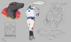 absurd_res anthro dragon duo epic_games fortnite hi_res hybrid_(fortnite) lizard male male/male reptile scalie solo thunder_(fortnite) yaperstuff18