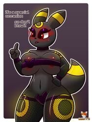 2023 3:4 anthro anthrofied areola big_breasts black_body breasts canid canine clothing curvy_figure dialogue digital_media_(artwork) eeveelution english_text eyelashes female fishnet footwear generation_2_pokemon goth heart hi_res huge_breasts latex legwear mammal nintendo panties pokemon pokemon_(species) pokemorph red_eyes shirt signature socks solo term_of_endearment text thigh_highs topwear umbreon underwear voluptuous wide_hips zara_(zerlix_fox) zerlix_fox