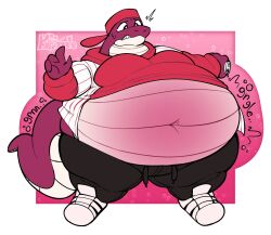 1boy anthro anthro_only belly_expansion belly_focus belly_inflation furry furry_only gas_inflation inflation kafrizzzle male male_only no_humans snake soda_inflation solo solo_focus solo_male