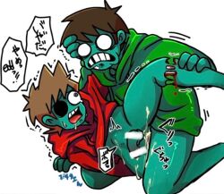 edd_(eddsworld) eddsworld eddtord gay gay_sex green_skin male/male penetration penis_in_ass tord_(eddsworld) zombie zombie_boy