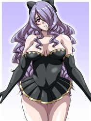 1girls bare_thighs breasts camilla_(fire_emblem) elbow_gloves female female_only fire_emblem fire_emblem_fates gloves hair_over_one_eye inabakun00 long_hair looking_at_viewer medium_breasts nintendo pink_eyes purple_hair skirt smile solo thighs very_long_hair