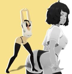 1girls 3d ass atlus cammy_stretch female female_only megami_tensei panties persona persona_5 sadayo_kawakami smug solo stealballsrun thighhighs