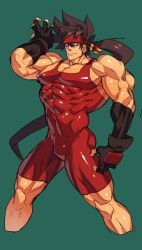 bara bulge guilty_gear headband male male_only muscles muscular na_insoo rennik singlet sol_badguy solo solo_male wrestling_singlet