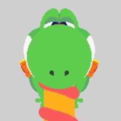 1:1 ambiguous_gender animated anthro blue_eyes boots clothing digital_media_(artwork) dinosaur fellatio footwear green_body green_yoshi heart kneeling looking_at_viewer loop loose_noose male mario_(series) nintendo oral penile pixel_(artwork) reptile scalie sex solo tongue tongue_out tongue_wrap yoshi