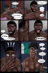 abs african african_male badonkadonkart balls biceps big_cock big_penis boner byron_(badonkadonkart) comic dark-skinned_male dark_skin dialogue english_text erect_penis erection gay growth hairy hairy_male hard_on huge_cock huge_penis human hyper hyper_balls hyper_genitalia hyper_penis hyper_testicles macro male male_focus male_only melanin muscles muscular muscular_arms muscular_ass muscular_back muscular_legs muscular_male muscular_thighs nipples pecs penis samson_(badonkadonkart) size_difference smooth_skin testicles twitter_user_oc veins veiny_penis
