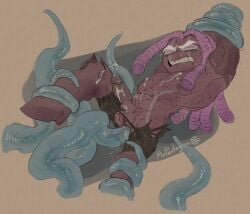 anal_penetration cookie_run cum cum_on_body male male_only mxpentagrim noncon nonconsensual partially_clothed purple_yam_cookie ripped_clothing ripped_pants tears tears_in_eyes tentacle tentacle_rape tentacle_sex tentacles_around_arms tentacles_around_legs
