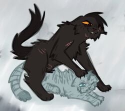 breezepawlt breezepelt_(warriors) domestic_cat duo felid feline felis feral forced hi_res jayfeather_(warriors) male male/male mammal rape sex toony warriors_(book_series)
