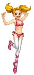 1girls ai_assisted bikini blonde_hair blue_eyes cartoon_network dee_dee_(dexter's_laboratory) dexter's_laboratory female fusionfall solo solo_female twintails