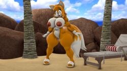 16:9 1girl 1girls 2026 3d_(artwork) anthro beach beach_chair big_breasts black_nose blue_eyes breasts canid canine clothing cloud crossgender digital_media_(artwork) dipstick_tail female footwear fox fur genitals gloves handwear hi_res huge_breasts huge_hips huge_thighs looking_at_viewer mammal markings miles_prower mtf_crossgender multi_tail multicolored_body multicolored_fur multicolored_tail nipples open_mouth open_smile palm_tree plant rock rule_63 sandals sega shoes sky smile solo solo_female sonic_the_hedgehog_(series) sonico4ever source_filmmaker_(artwork) tail tail_markings tails_the_fox tailsko thick_thighs towel tree vulva white_body white_clothing white_fur white_gloves white_handwear white_inner_ear white_tail wide_hips widescreen yellow_body yellow_ears yellow_fur yellow_tail