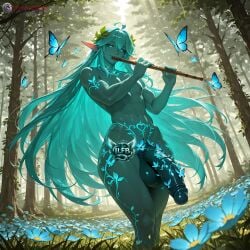 abs ai_generated balls bangs bangs_between_eyes big_cock big_dick big_penis blue_eyes butterfly butterfly_hair_ornament butterfly_print elf elf_ears elf_femboy elf_male erection femboy femboy_focus femboy_only femboydom femboysub fit fit_femboy fit_male flaccid flaccid_penis flat_chest flute green_skin half-erect high_resolution highres huge_balls huge_cock huge_dick huge_penis ilfb large_cock large_dick large_penis long_hair more_at_source muscular muscular_femboy original original_character otoko_no_ko tattoo tattooed_arm tattoos teal_eyes teal_hair teal_skin testicles thick thick_ass thick_legs thick_thighs thighs trap