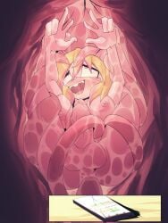 3:4 absurd_res ambiguous_fluids anal anal_penetration anthro beach blonde_hair breasts butt colored_nails genitals gynomorph hair hi_res imminent_death imminent_digestion imminent_sex intersex lagomorph mammal milky_rivas monster nails nude orgasm penetration penis pink_body sand sarlacc sega solo sonic_the_hedgehog_(series) speendlexmk2 tentacle_in_ass tentacle_penetration tentacle_pit tentacles vore