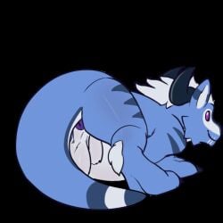 2026 animated anus balls blue_body dragon feral genitals horn horns presenting scalie shaking_butt solo tail xanthor xanthor_(character)