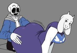 1boy 1boy1girl 1girls :3 ass ass_bigger_than_head ass_grab ass_up big_ass big_butt breasts butt butt_bigger_than_head butt_focus clothed clothing curvaceous curvy curvy_female curvy_figure goat goat_girl goat_horns grabbing_ass grabbing_from_behind hand_on_ass hand_on_butt hoodie horn huge_ass huge_butt looking_back looking_back_at_partner meme_reference milf mommy open_mouth presenting presenting_ass presenting_butt ribznsfw sans shocked shocked_expression skeleton smile smiling tease teasing teasing_with_ass teasing_with_butt teeth thick_ass thick_butt toriel undertale undertale_(series) voluptuous voluptuous_body voluptuous_female wobble wobbling wobbling_ass wobbling_butt