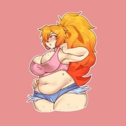 1female 1girl 1girls big_ass big_butt danscarf freckles huge_ass huge_butt nerd_and_jock_(webcomic) orange_hair tiger_(nerd_and_jock) webcomic webcomic_character webtoon