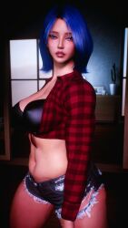 1girl 1girls 2026 3d 4k abs belly belly_button big_breasts big_lips blue_eyes blue_hair bra breasts chromatic_aberration cleavage clothed clothing crashbanditkut depth_of_field eyebrows eyelashes eyeshadow female hair half-closed_eyes hi_res high_resolution highres human indoors inside light-skinned_female light_skin lips lipstick long_eyelashes long_nails looking_at_viewer makeup mascara mature mature_female medium_hair muscular muscular_female nail_polish nails navel night original original_character panties parted_lips pinup plump room self_upload shirt short_hair six_pack solo solo_female solo_focus standing straight straight_hair thick thick_lips thick_thighs thighs tummy virt-a-mate virtamate young young_female