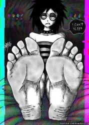 emo feet feet_focus feet_up female female_only i_can't_sleep kimihiro133sm nia soles toes