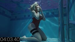 1girls activision ai_generated blizzard_entertainment breathhold breathplay drowning female mercy overwatch solo tagme underwater video