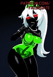 1girls 1x1x1x1 1x1x1x1_(forsaken) absurd_res ai_generated annoyed betrayed_1x1x1x1 black_background black_shirt black_skin blank_eyes bones clothes_pull colored_sclera colored_skin crown empty_eyes falsegate flashing forsaken forsaken_(roblox) genderswap genderswap_(mtf) green_crown green_skin highres humanoid long_hair looking_to_side medium_breasts monster monster_girl non-human paid_reward_available patreon patreon_username pelvis ponytail pulled_by_self red_eyes red_sclera ribcage roblox rule_63 self_upload shirt shirt_above_breasts shirt_lift solid_eyes solo stable_diffusion standing thick_thighs transparent_skin uncensored white_hair wide_hips x-ray xray