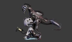 1girls 3d_model after_sex barbed_penis blowjob cumflated_belly feral feral_on_female glitch_productions murder_drones robot_girl sentinel_(murder_drones) twitter v_(murder_drones) zoophila