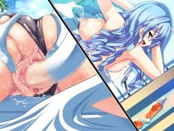 akaza anus apple_butt areolae ass ass_grab bikini blue_hair breast_grab breasts cameltoe censored dimples_of_venus disembodied_hand edit female fingering floating_hands fondling fondling_ass fondling_breast full_body grope groping groping_ass groping_breasts hand_in_panties hand_under_clothes henshin_3 large_breasts long_hair lying lying_down magic magic_hands male molestation nipple_grab nipple_pinch nipple_pull nipple_stimulation nipple_tweak nipples oil oiled panties_aside penetration penis plump plump_ass prone_bone pussy pussy_juice rape sex sideboob skindentation spread_pussy sunbathing topless vaginal_penetration wet_pussy