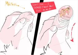 2024 2_panel_comic 5_fingers absurd_res anthro big_penis bodily_fluids canid canine comic crotch_tuft dudenahuel duo english_text fingernails fingers foreskin fur genital_fluids genitals hi_res huge_penis larger_male macro male male/male mammal maned_wolf micro moan multiple_scenes nahuel_(dudenahuel) nails nude nude_anthro nude_male penis precum retracted_foreskin size_difference smaller_male speech_box text text_box tuft yellow_body yellow_fur