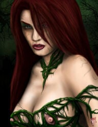 1girls 2009 batman_(series) big_breasts breasts dc_comics esau13 female female_only nipples poison_ivy red_hair solo