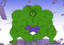 biceps breasts female jack_hoo_(artist) muscles muscular muscular_arms muscular_female muscular_legs muscular_thighs rabbit