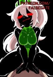 1boy 1girls 1x1x1x1 1x1x1x1_(forsaken) absurd_res ai_generated betrayed_1x1x1x1 black_background black_skin blank_eyes colored_sclera colored_skin cowgirl_position crown duo empty_eyes falsegate forsaken forsaken_(roblox) from_below genderswap genderswap_(mtf) girl_on_top green_crown green_skin hetero highres human_male humanoid implied_sex light-skinned_male long_hair male_pov medium_breasts monster monster_girl non-human paid_reward_available patreon patreon_username ponytail pov red_eyes red_sclera roblox rule_63 self_upload smile smirk solid_eyes stable_diffusion straddling straight thick_thighs uncensored white_hair wide_hips