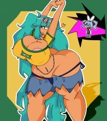 1girls absurd_res absurd_resolution absurdres accessory alucinnacoes areola areola_peek areola_slip areolae areolae_peeking areolae_slip arms_behind_head ass ass_cleavage ass_crack bare_midriff belly big_ass big_breasts big_butt blue_eyes blue_hair boobs_and_butt_pose brazilian brazilian_female brazilian_flag brazilian_flag_print brazilian_flag_tank_top brazilian_miku breasts breasts_bigger_than_head brown-skinned_female brown_skin busty butt_crack cleavage crop_top curvaceous curvy curvy_female curvy_figure dark-skinned_female dark_skin denim denim_shorts exposed_midriff fat_ass female female_focus female_only hatsune_miku heart hi_res high_resolution highres huge_ass huge_breasts huge_butt jean_shorts jewelry large_ass large_breasts long_hair looking_at_viewer midriff midriff_baring_shirt navel necklace pov_eye_contact short_shorts shorts smile smiling smiling_at_viewer solo solo_female solo_focus stomach stretching sunglasses sunglasses_on_head tagme tan-skinned_female tan_body tan_skin tank_top thick_ass thong underwear vocaloid voluptuous voluptuous_female