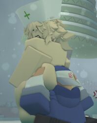 1boy 1girls 3d ass_on_face caretaker_(die_of_death) crimstuff die_of_death_(roblox) naked_female nurse_hat roblox tagme taunt_(die_of_death) zaduworkz